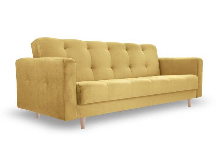Sofa LIZBONA Gelb (Kronos 43) Buchenholz (hell) von imoebel24