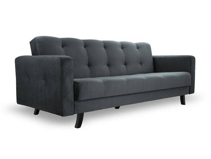 Sofa LIZBONA Grau (Paros 6) Buchenholz (schwarz) von imoebel24