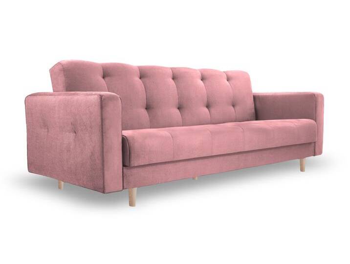 Sofa LIZBONA Rosa (Kronos 29) Buchenholz (hell) von imoebel24