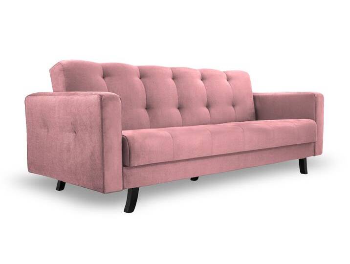 Sofa LIZBONA Rosa (Kronos 29) Buchenholz (schwarz) von imoebel24