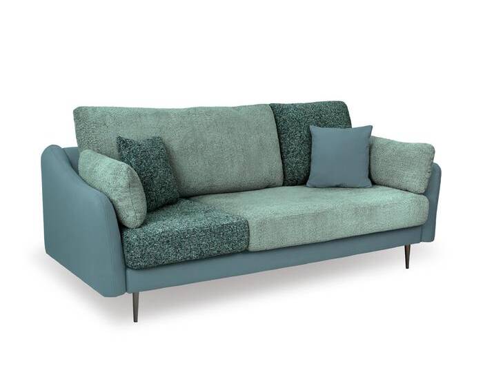 Sofa TRIO Blau (Olifante 10 Coral 55 Miscanto 70) von imoebel24