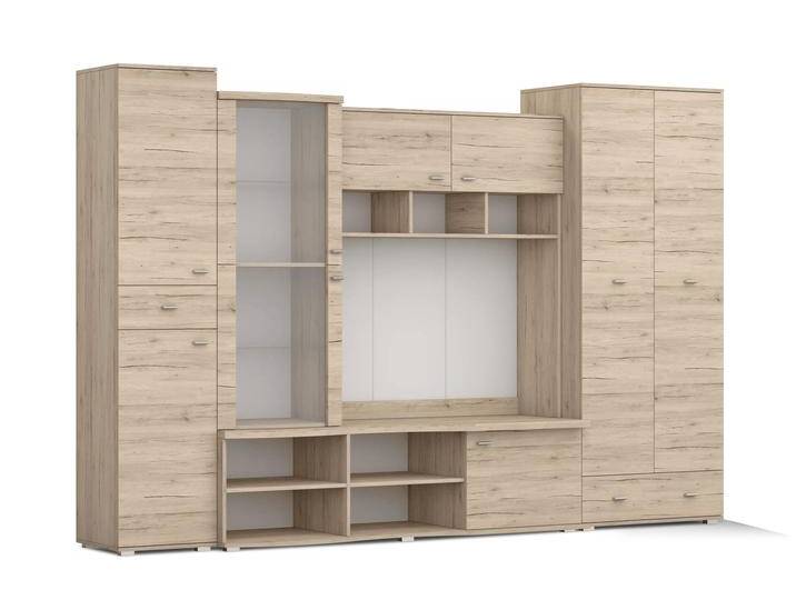 Wohnwand GRENADA 305 cm San Remo Sand San Remo Sand Ohne LED-Beleuchtung von imoebel24
