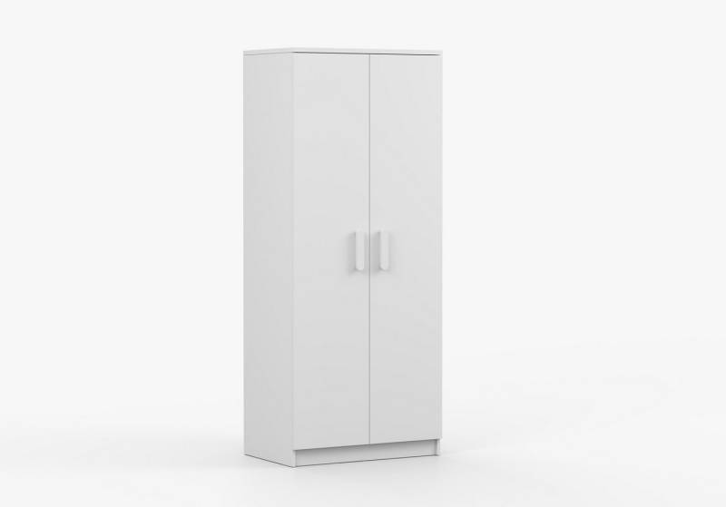 imoebel24 Drehtürenschrank JONAS I 06 80 cm - Weiss - Weiß Griffe von imoebel24