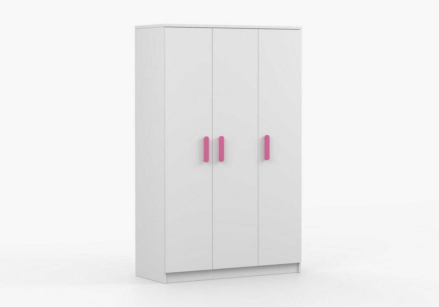 imoebel24 Drehtürenschrank JONAS I 19 120 cm - Weiss / Weiss - Rosa Griffe imoebel24 Drehtürenschrank JONAS I 19 120 cm - Weiss / Weiss - Rosa Griffe von imoebel24