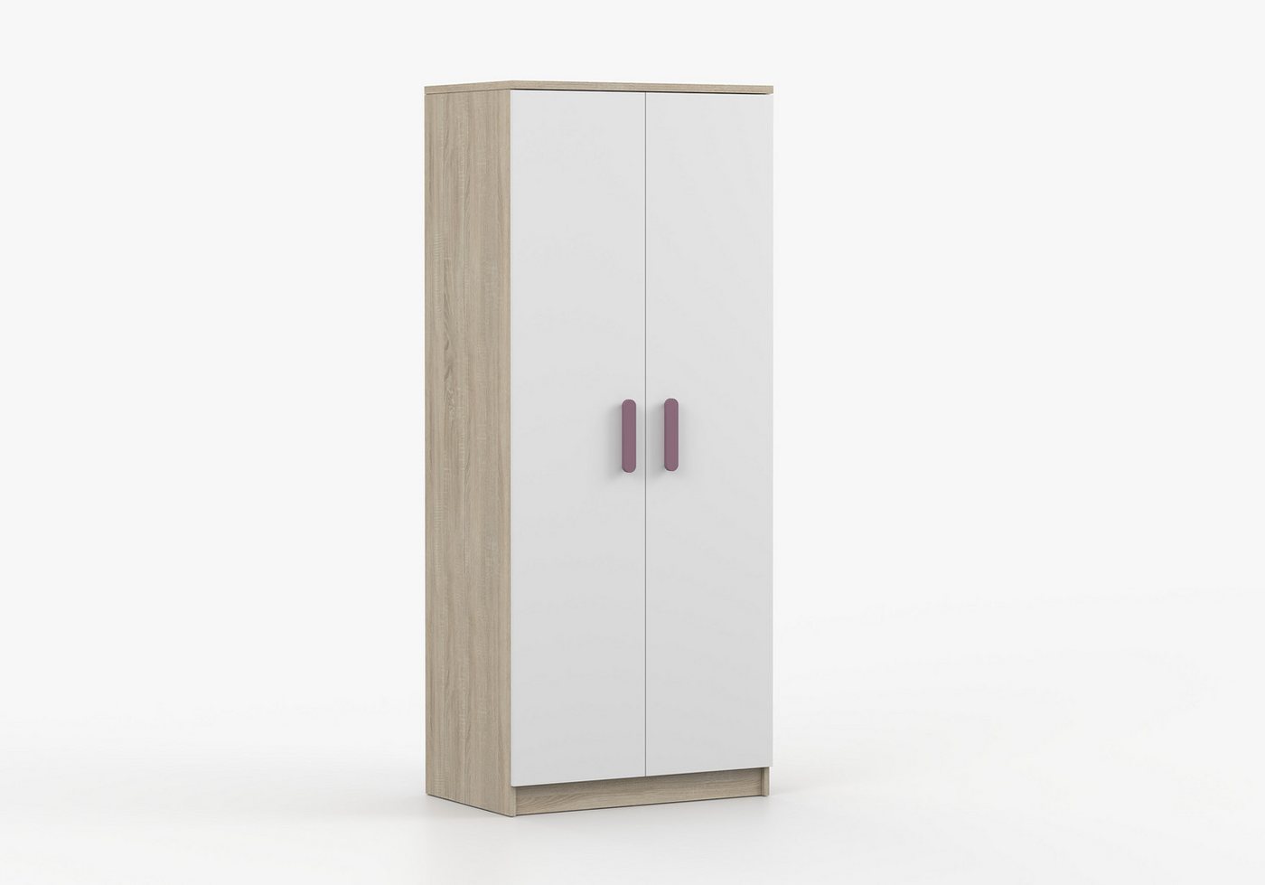 imoebel24 Drehtürenschrank JONAS III 06 80 cm - Sonoma / Weiss - Erika Griffe imoebel24 Drehtürenschrank JONAS III 06 80 cm - Sonoma / Weiss - Erika Griffe von imoebel24