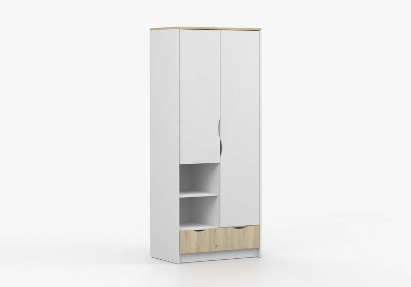 imoebel24 Drehtürenschrank JOY I 06 80 cm - Artisan / Weiss von imoebel24