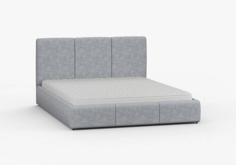 imoebel24 Polsterbett Doppelbett ohne Bettkasten 160×200 ALIA - Aschgrau von imoebel24