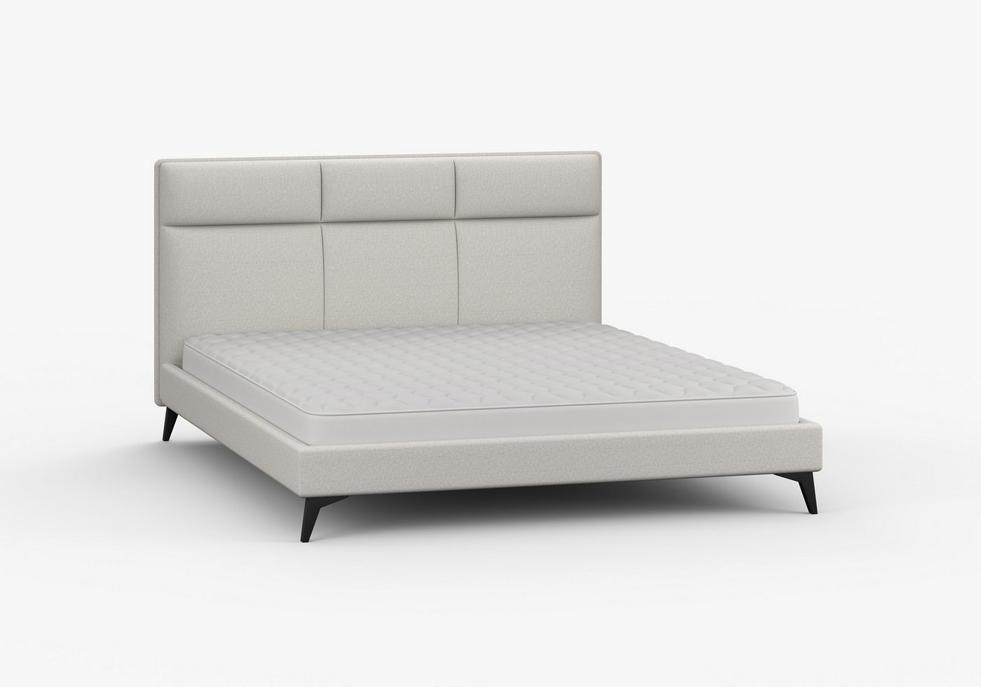 imoebel24 Polsterbett Doppelbett ohne Bettkasten 160×200 KORA - Aschgrau von imoebel24