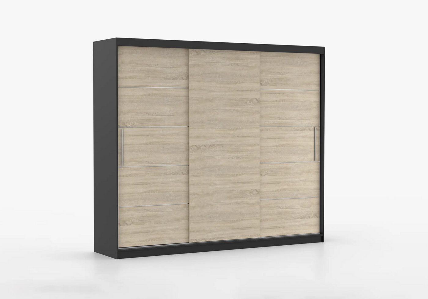 imoebel24 Schwebetürenschrank ALBA II 250 cm - Schwarz Matt / Sonoma imoebel24 Schwebetürenschrank ALBA II 250 cm - Schwarz Matt / Sonoma von imoebel24