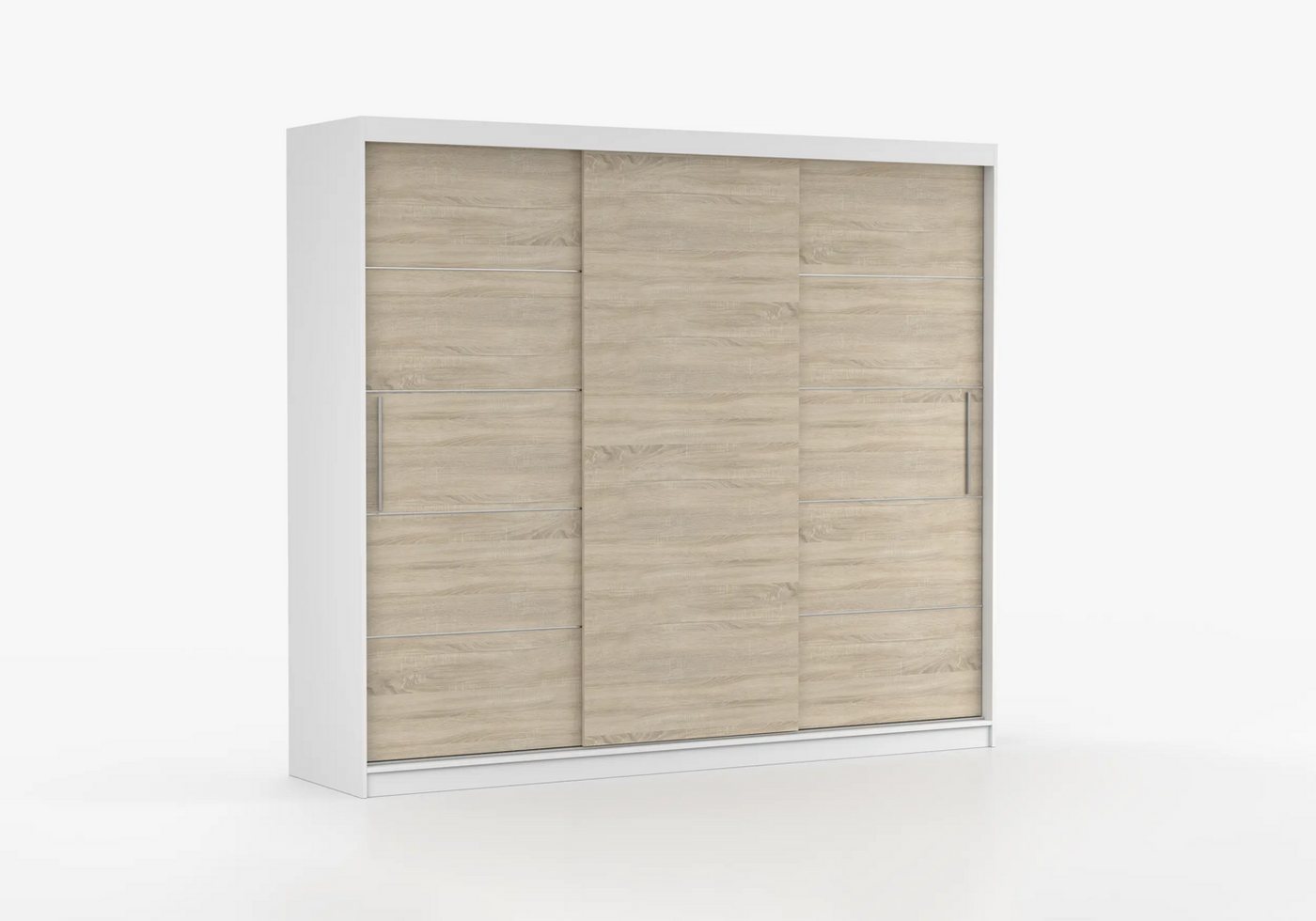 imoebel24 Schwebetürenschrank ALBA II 250 cm - Weiss Matt / Sonoma imoebel24 Schwebetürenschrank ALBA II 250 cm - Weiss Matt / Sonoma von imoebel24