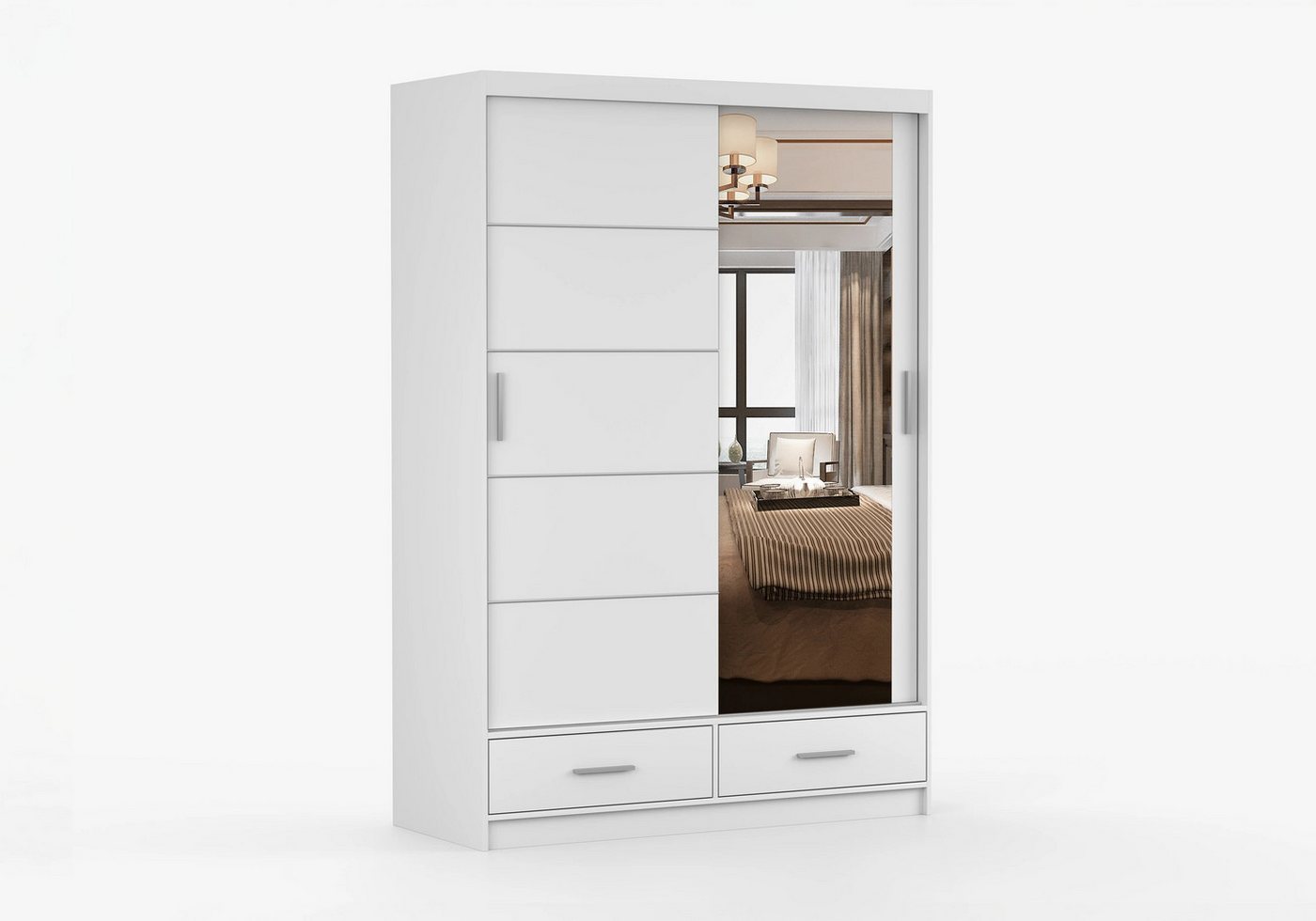 imoebel24 Schwebetürenschrank FLORENCE 150 cm - Weiss / Weiss imoebel24 Schwebetürenschrank FLORENCE 150 cm - Weiss / Weiss von imoebel24