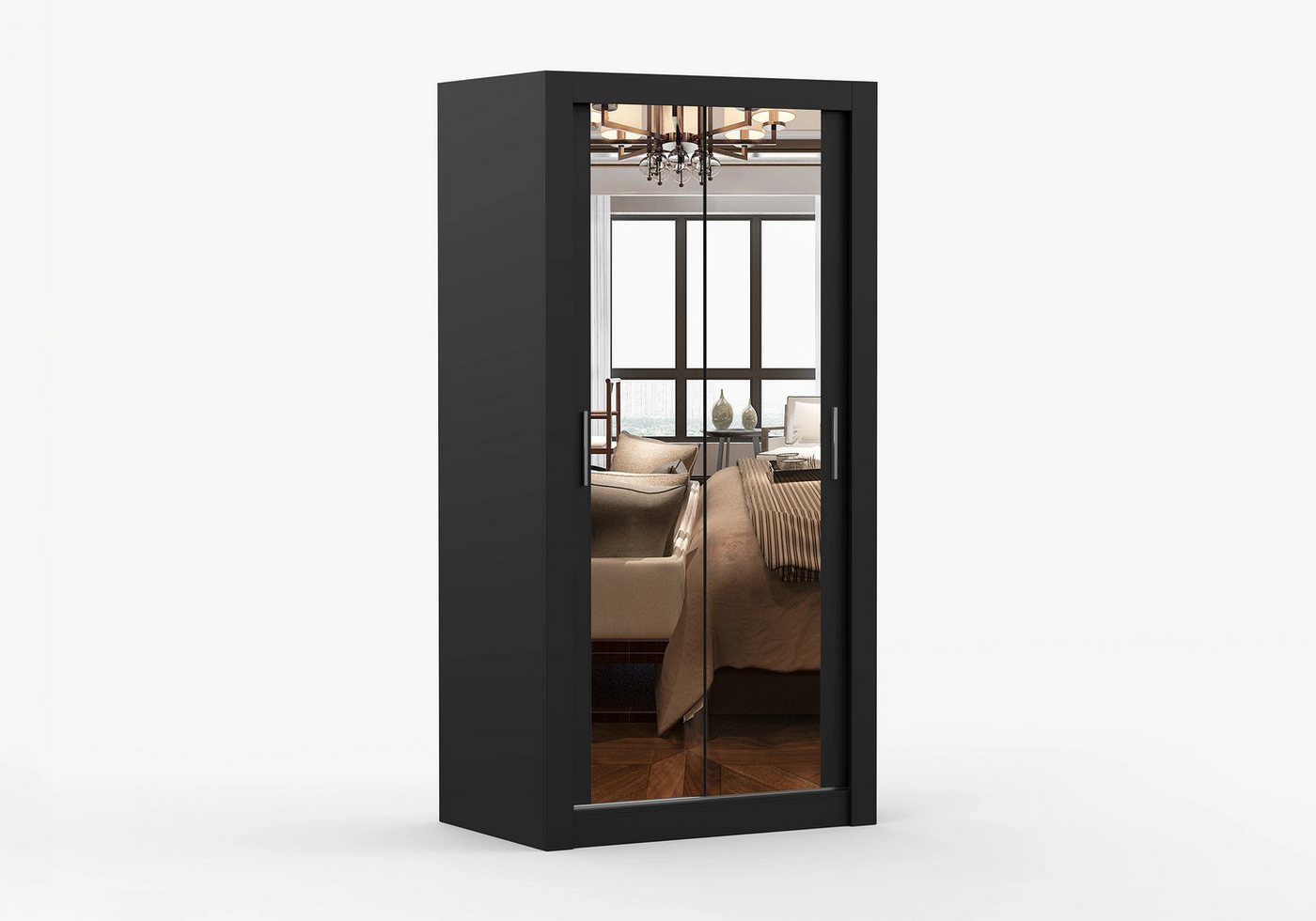 imoebel24 Schwebetürenschrank MILAN 100 cm - Schwarz / Schwarz imoebel24 Schwebetürenschrank MILAN 100 cm - Schwarz / Schwarz von imoebel24
