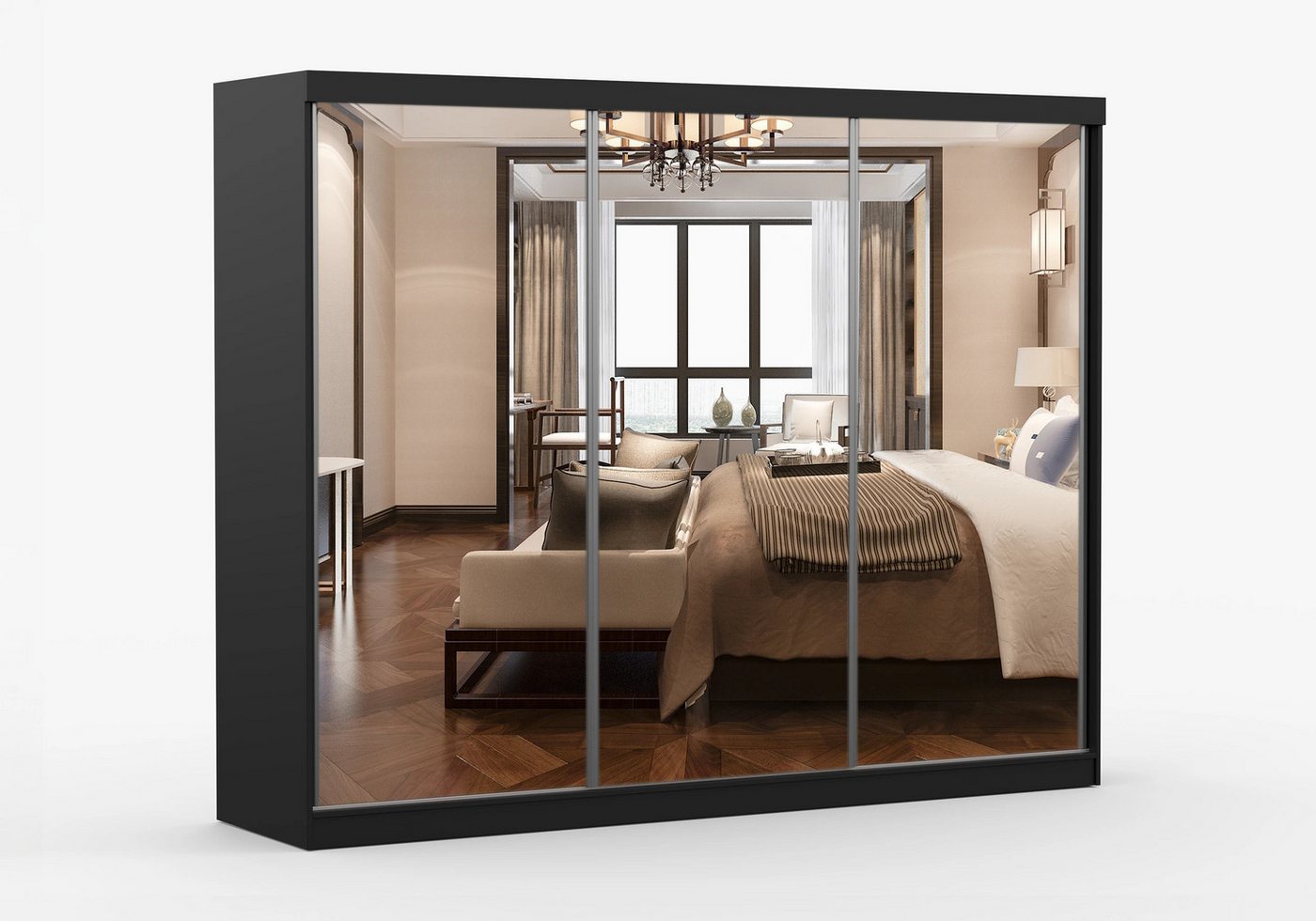 imoebel24 Schwebetürenschrank MILAN 250 cm - Schwarz / Schwarz imoebel24 Schwebetürenschrank MILAN 250 cm - Schwarz / Schwarz von imoebel24