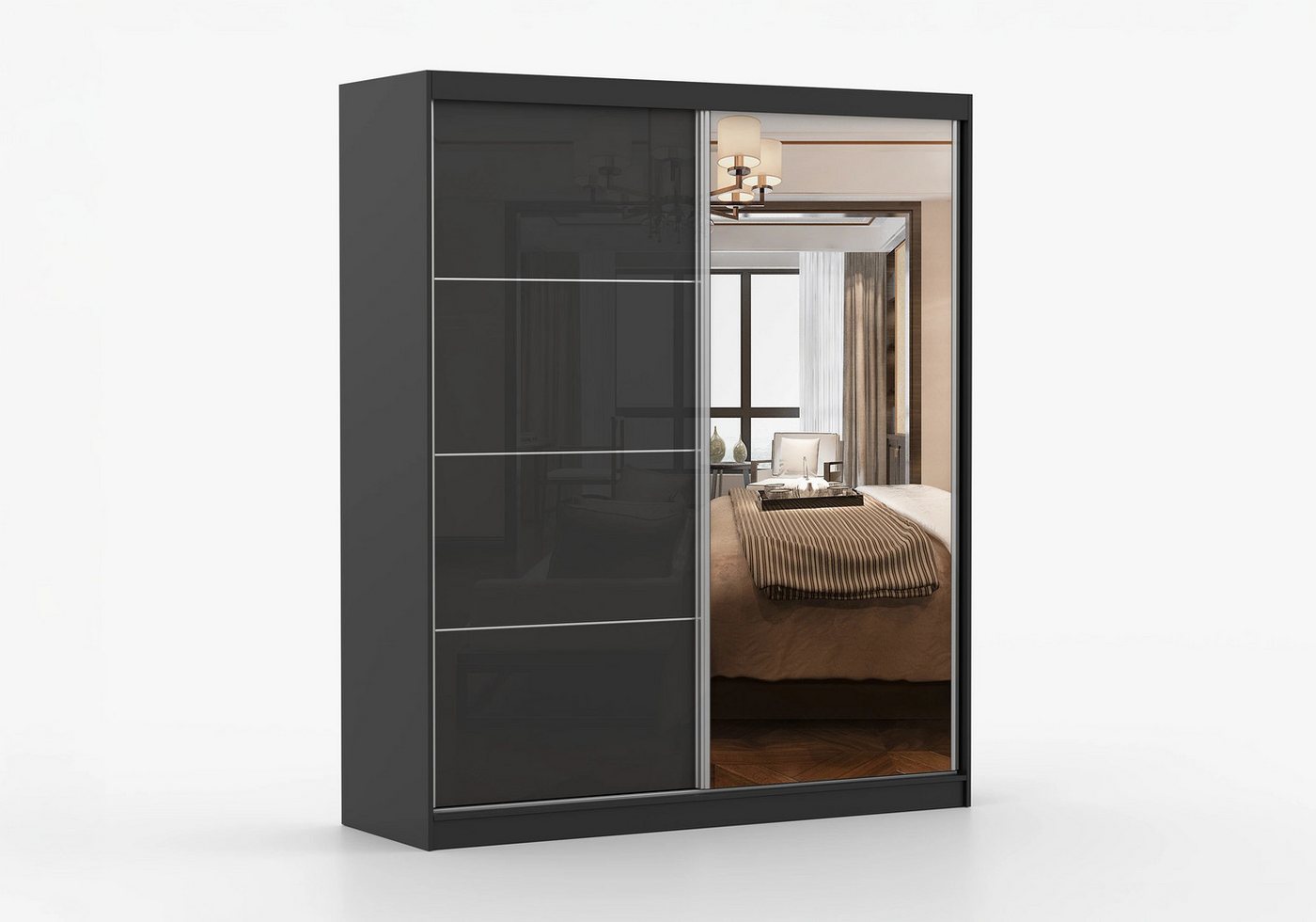 imoebel24 Schwebetürenschrank MULTI 31 183 cm - Schwarz / Schwarz imoebel24 Schwebetürenschrank MULTI 31 183 cm - Schwarz / Schwarz von imoebel24