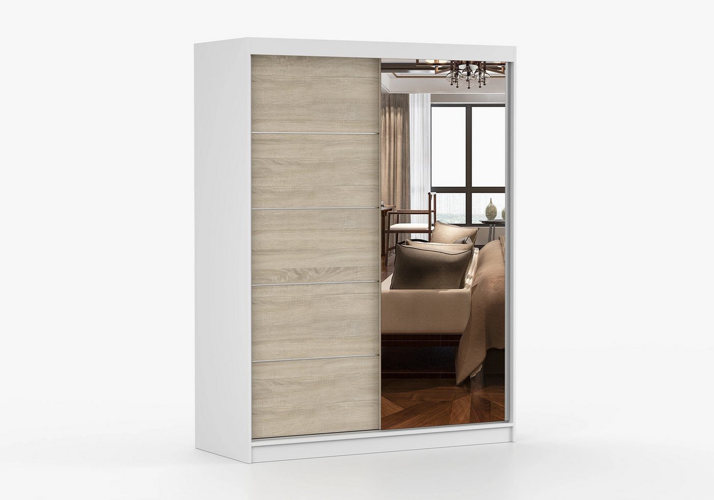 imoebel24 Schwebetürenschrank VISTA 05 150 cm - Weiss / Sonoma imoebel24 Schwebetürenschrank VISTA 05 150 cm - Weiss / Sonoma von imoebel24