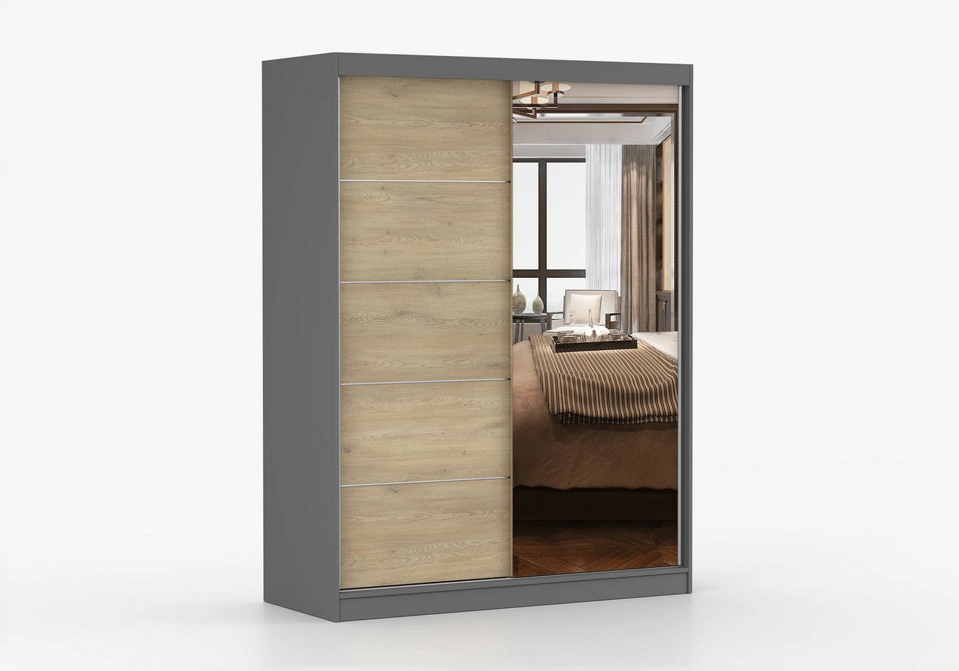 imoebel24 Schwebetürenschrank VISTA 05 CREMONA 150 cm - Grau imoebel24 Schwebetürenschrank VISTA 05 CREMONA 150 cm - Grau von imoebel24