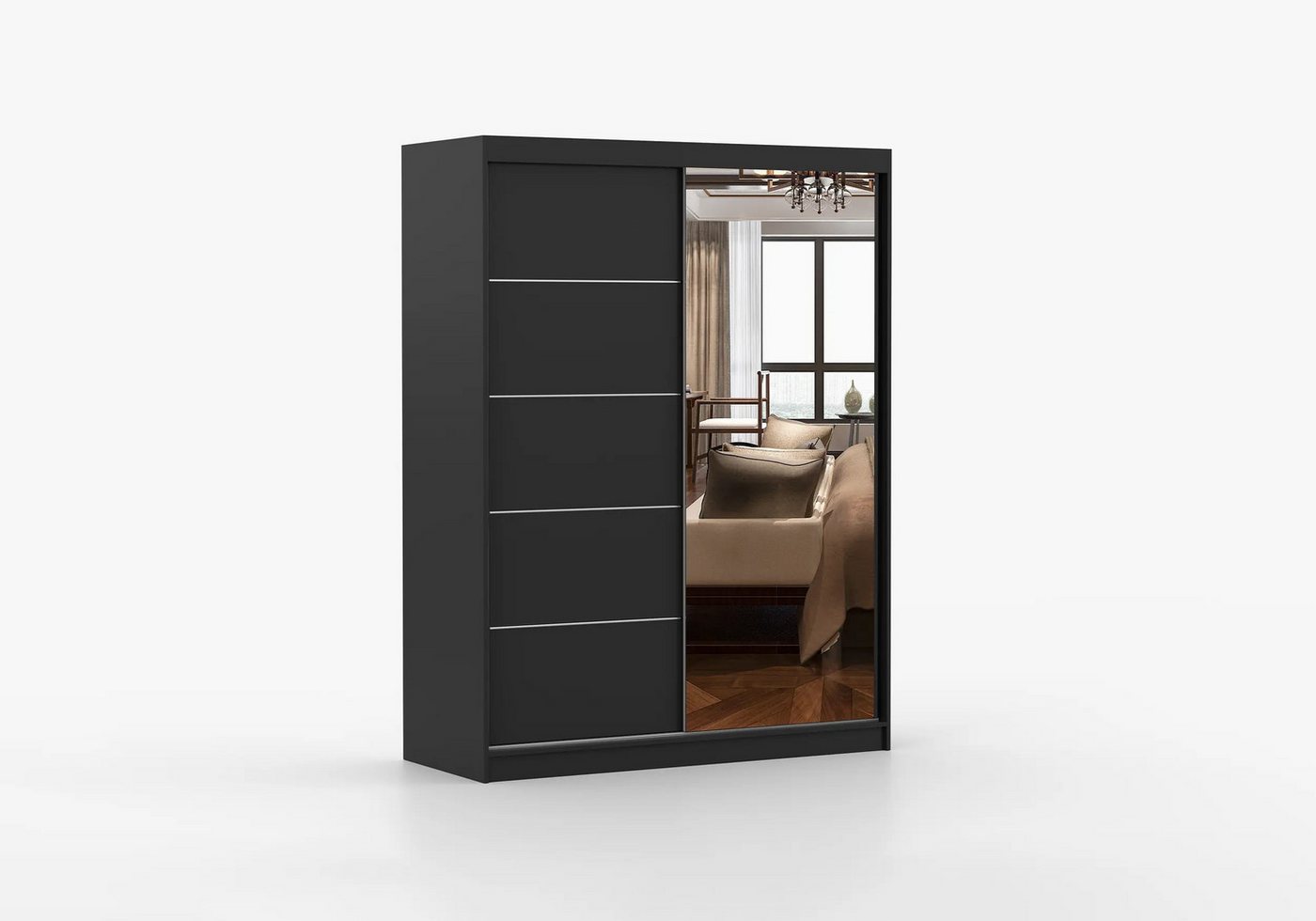 imoebel24 Schwebetürenschrank VISTA 05C 150 cm - Schwarz / Schwarz imoebel24 Schwebetürenschrank VISTA 05C 150 cm - Schwarz / Schwarz von imoebel24
