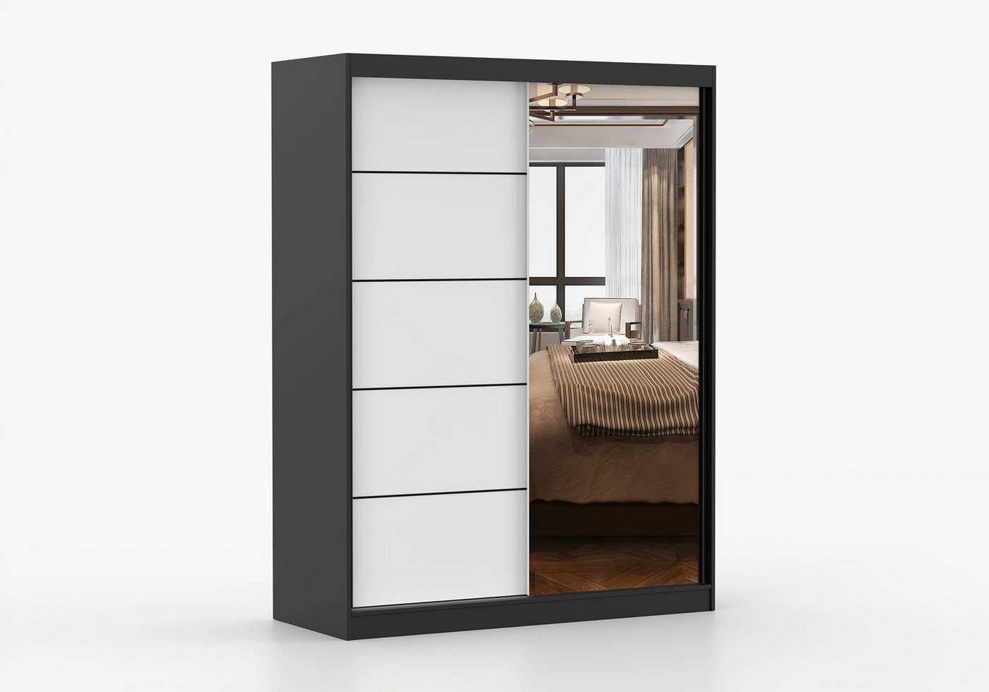 imoebel24 Schwebetürenschrank VISTA 09 150 cm - Schwarz / Weiss imoebel24 Schwebetürenschrank VISTA 09 150 cm - Schwarz / Weiss von imoebel24