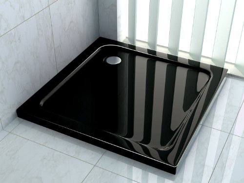 50 mm Duschtasse 80 x 80 cm (schwarz) von impex-bad_de