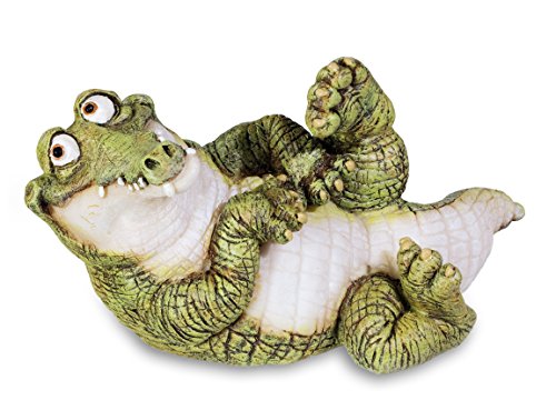 Rigolo Dekofigur Krokodil aus Kunstharz, 6,5 / 4,5 / 4,5 cm (d) von impexit