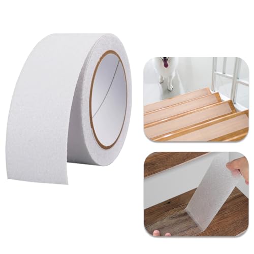 imuounl 10m*10cmTreppenstufen matten,Stufenmatten selbstklebend,Stufenmatten,Antirutsch Klebeband,treppenstufen antirutsch,Zuschneidbar16 Stück à 60cm Transparent,antirutsch Aufkleber von imuounl