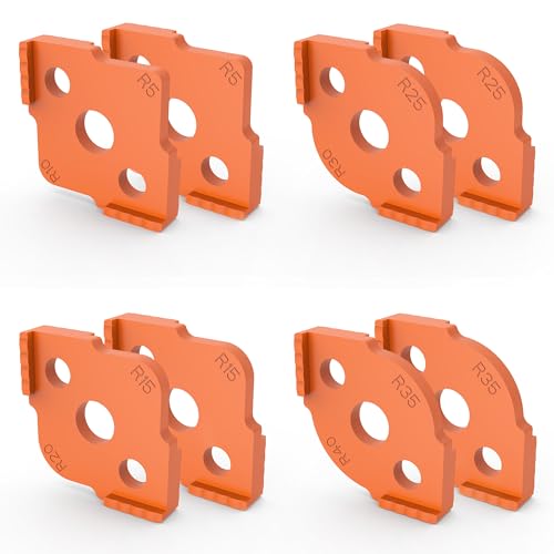 inBovoga Radius Jig Router Templates, Radius Quick Jig for Woodworking, High Hardness ABS+CNC Jig Radius Corners R5 R10 R15 R20 R25 R30 R35 R40 (8 Pcs Set), Orange inBovoga Radius Jig Router Templates, Radius Quick Jig for Woodworking, High Hardness ABS+CNC Jig Radius Corners R5 R10 R15 R20 R25 R30 R35 R40 (8 Pcs Set), Orange von inBovoga