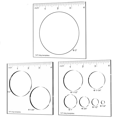 inBovoga 3Pcs Circle Inlay Templates, Router and Decorative Templates for Woodworking, Router Jig Template von inBovoga