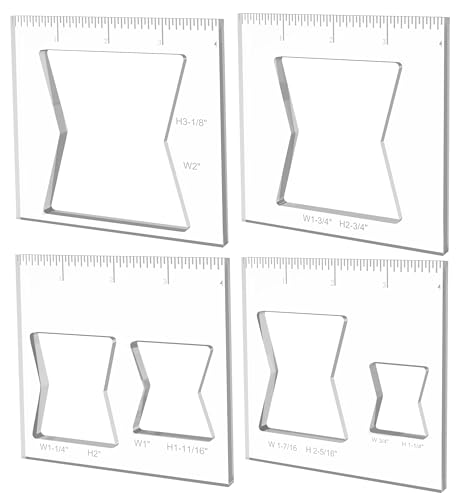 Pack of 4 Butterfly Inlay Templates, Router Jig Template, Decorative and Router Templates for Woodworking, Butterfly Key Inlay Template Pack of 4 Butterfly Inlay Templates, Router Jig Template, Decorative and Router Templates for Woodworking, Butterfly Key Inlay Template von inBovoga