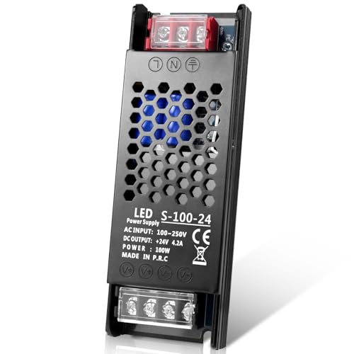 InShareplus LED Trafo 24V 100W 4.1A, Schlankes Trafo 230V auf 12V LED Adapter, Konstante Spannung 24V Netzteil für Schrankleuchten, LED-Streifen, LED-Lampen und Innenlampen. InShareplus LED Trafo 24V 100W 4.1A, Schlankes Trafo 230V auf 12V LED Adapter, Konstante Spannung 24V Netzteil für Schrankleuchten, LED-Streifen, LED-Lampen und Innenlampen. von inShareplus
