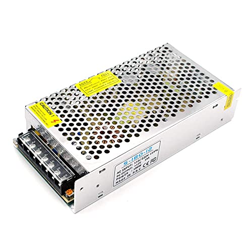 inShareplus 12V Netzteil 15A 180W, DC Universal Geregeltes Schaltnetzteil, Trafo 230V auf 12V LED-Treiber, Transformator, Adapter für LED-Streifenlicht, 3D-Drucker, Radio, Computerprojekt von inShareplus