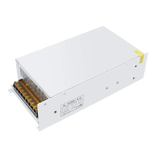 inShareplus 12V Netzteil 41.7A 500W, DC Universal Geregeltes Schaltnetzteil, Trafo 230V auf 12V LED-Treiber, Transformator, Adapter für LED-Streifenlicht, 3D-Drucker, Radio, Computerprojekt inShareplus 12V Netzteil 41.7A 500W, DC Universal Geregeltes Schaltnetzteil, Trafo 230V auf 12V LED-Treiber, Transformator, Adapter für LED-Streifenlicht, 3D-Drucker, Radio, Computerprojekt von inShareplus
