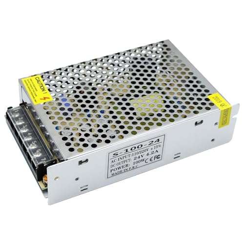 inShareplus 24V Netzteil 4.16A 100W, DC Universal Geregeltes Schaltnetzteil, Trafo 230V auf 24V LED-Treiber, Transformator, Adapter für LED-Streifenlicht, 3D-Drucker, Computerprojekt, CCTV von inShareplus