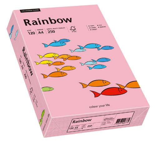 Papyrus 88042546 Druckerpapier Rainbow 120 g/m², A4 250 Blatt rosa von Papyrus