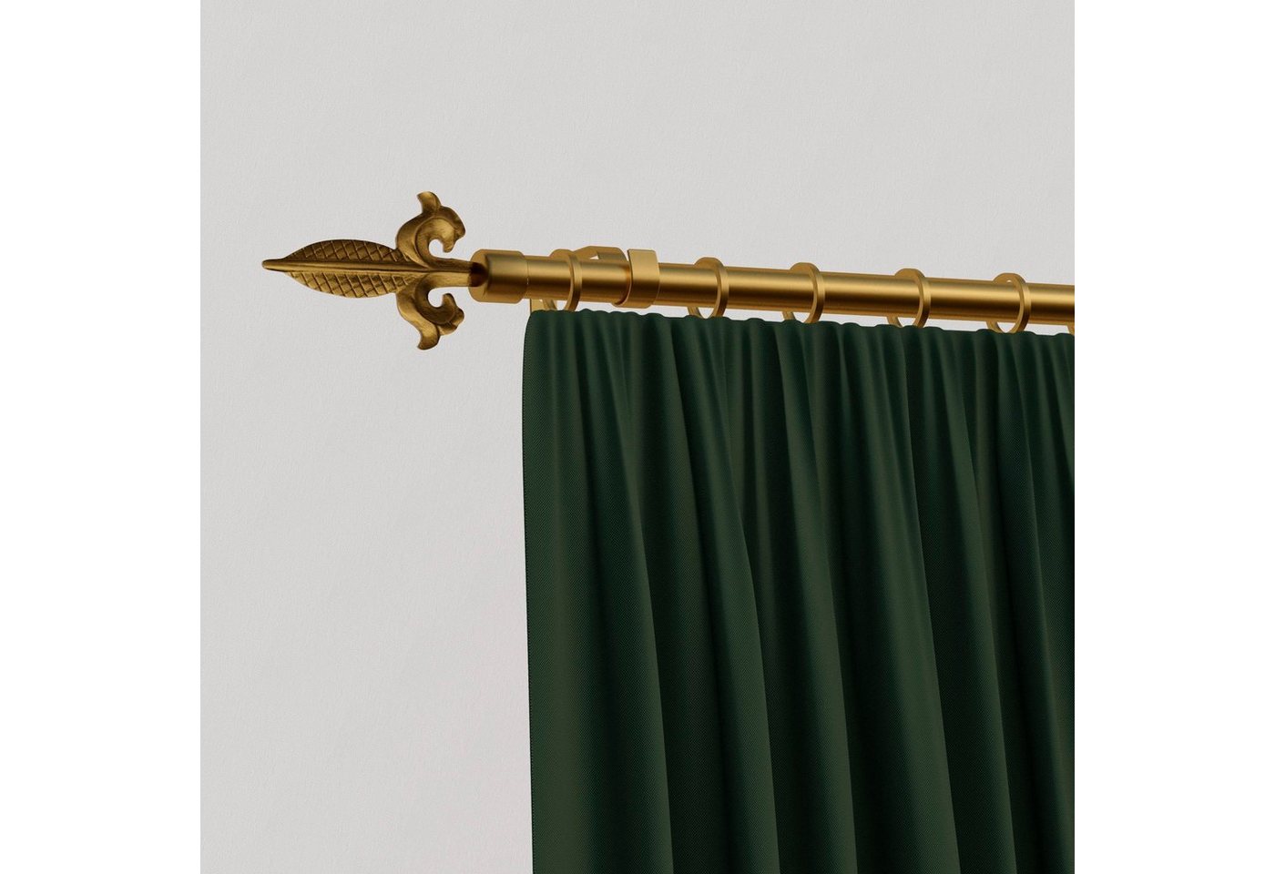 Gardinenstange Genua, indeko, Ø 16 mm, 1-läufig, Wunschmaßlänge, mit Bohren, verschraubt, Eisen von indeko