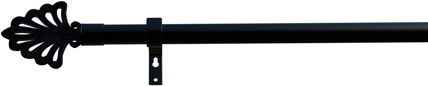 Gardinenstange Modena, indeko, Ø 16 mm, 1-läufig, Wunschmaßlänge, mit Bohren, verschraubt, Eisen von indeko