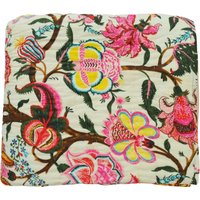Baumwolle Reversible Gazge, Jaipuri Print Quilt Decke, California Bett Größe Matte, Winter Warme Decke Neuer Blumendruck von indianshopart