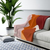 Rote Berge Moderne Boho Deko Decke Plüsch Kuschelig Dekodecken Sedona Terrakotta Thema Mond Wüste Pfad von indigohourapparel