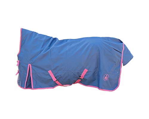 indira Pferdedecke Outdoor pro 100g Ripstop 1200d Wasserdicht high-Neck (145 cm, Blau 01 - Pink 01) von indira