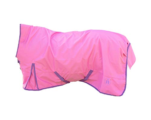 indira Pferdedecke Outdoor pro 200g Wasserdicht Ripstop 1200d high-Neck (135 cm, Pink 01 - Violett 01) von indira