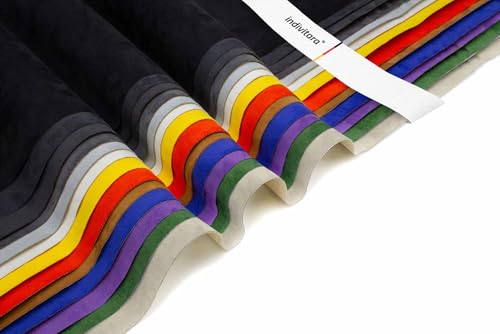 Indivitara® Mikrofaserstoff selbstklebend Wildleder Optik Kunstleder Wildlederimitat - Stretch Dehnbar Folie Stoff - DAS ORIGINAL von indivitara