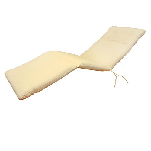 IND-70415-AUSL Liegenauflage Relax, Polsterauflage für Gartenliege mit Kreissteppung, 190 x 62 x 5 cm, Beige von Indoba