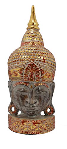 indochine-interiors.de Buddha-Statue-Standfigur–Büste-Wandskulptur-Interieur-Gold (70 cm) von indochine-interiors.de