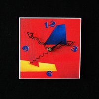 Leuchtende Rote, Gelbe Und Blaue, Moderne Kunstuhr Leuchtende Rote, Gelbe Und Blaue, Moderne Kunstuhr von indyRtist