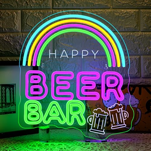 ineonlife Beer Bar Neon Schild,Happy Beer Bar Led Schild,Bier Led Schriftzug für Wand Dekor,Brief Neon Sign für Bier Bars,Mann Höhle,Taverne,Club,Partys,Geschenk ineonlife Beer Bar Neon Schild,Happy Beer Bar Led Schild,Bier Led Schriftzug für Wand Dekor,Brief Neon Sign für Bier Bars,Mann Höhle,Taverne,Club,Partys,Geschenk von ineonlife