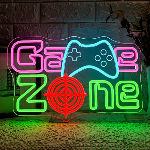 ineonlife Game Zone Neon Schild,Radar Gamepad Led Schild,Led Schriftzug für Wand Dekor,Brief Neon Sign Zeichen für Spielraum, Spiel Zone, Mann Höhle,Familienzimmer,Geschenk für Junge ineonlife Game Zone Neon Schild,Radar Gamepad Led Schild,Led Schriftzug für Wand Dekor,Brief Neon Sign Zeichen für Spielraum, Spiel Zone, Mann Höhle,Familienzimmer,Geschenk für Junge von ineonlife