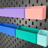 Ikea Skadis Aufbewahrungsboxen - Flexible Kleinteile Organizer, 3D Druck, Pegboard Zubehör, Breite 4-20 cm, Tiefe 4 Oder 8 cm Ikea Skadis Aufbewahrungsboxen - Flexible Kleinteile Organizer, 3D Druck, Pegboard Zubehör, Breite 4-20 cm, Tiefe 4 Oder 8 cm von ines3Dmanufaktur