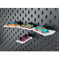 Ikea Skadis Hot Wheels Halter - Gamecar Display, Spielzeugauto Organizer, 3D Druck, Pegboard Zubehör, Quer Längs Gedreht von ines3Dmanufaktur