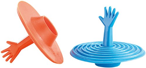 infactory Waschbeckenstöpsel: 2er-Set lustige Abfluss-Stöpsel für Becken, Wanne & Co, aus Silikon (Silikonstöpsel Waschbecken, Abflussstöpsel Silikon, Badezimmer) von infactory