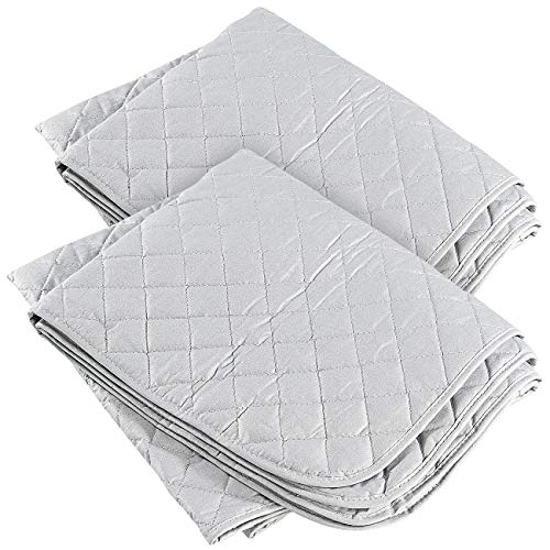 infactory Bügeltischdecke: 2er-Set 3-lagige XL-Bügeldecken 120x73cm, hitzeabweisende Beschichtung (Bügeldecke für Dampfbügeleisen, Bügel-Unterlage, Bügeleisen) von infactory