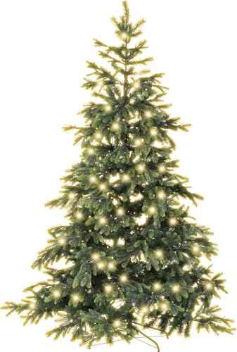 infactory Christbaum: Künstlicher Weihnachtsbaum mit 500 LEDs und 70 Ästen, 225 cm, grün (Elektrischer Weihnachtsbaum, künstlich wie Echt, Naturgetreuer Beleuchtung) von infactory